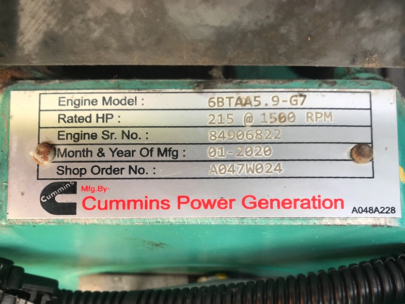 Used Cummins 170kVA Diesel Generator