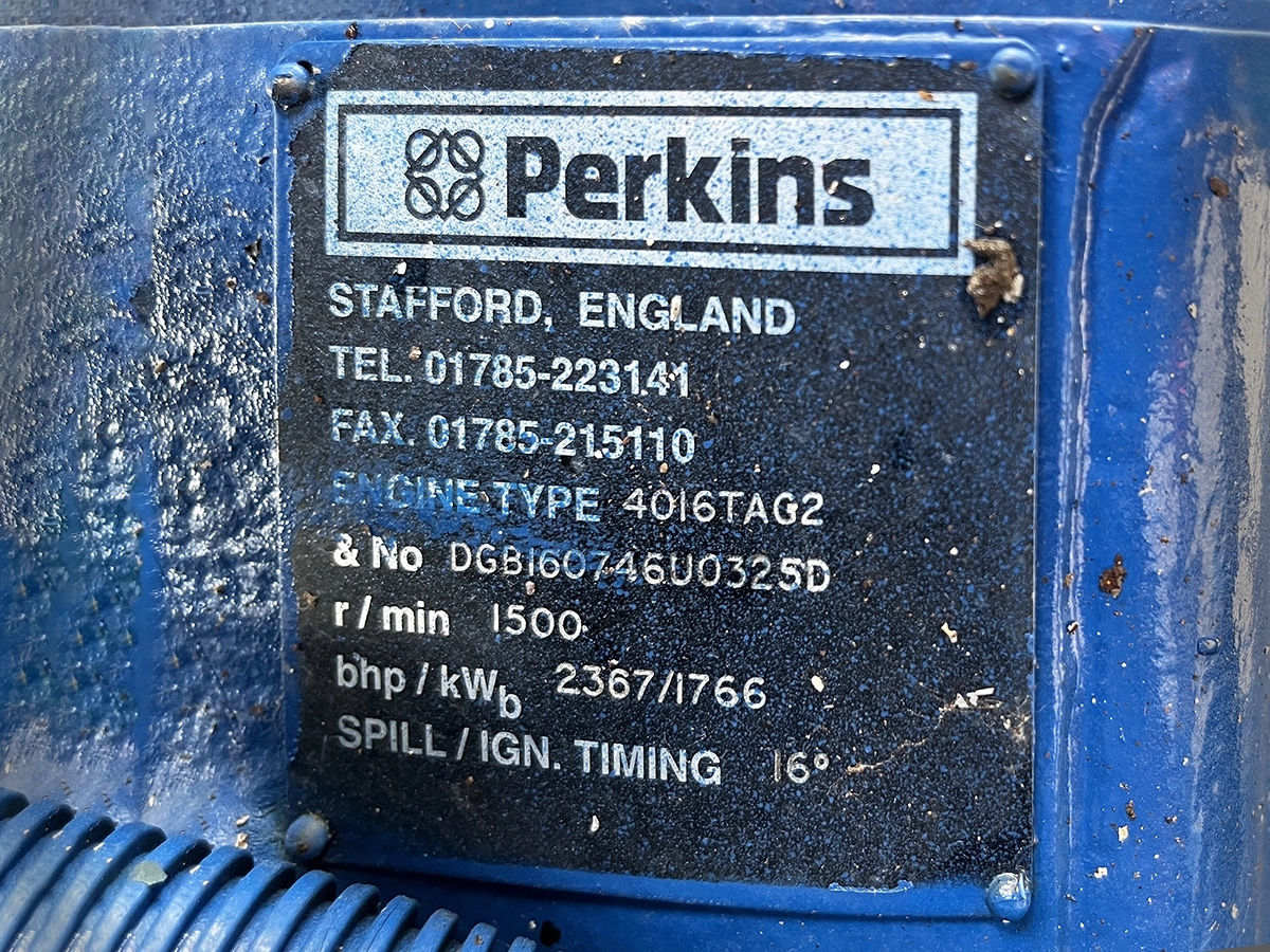 Used FG Wilson Perkins 2250kVA Diesel Generator