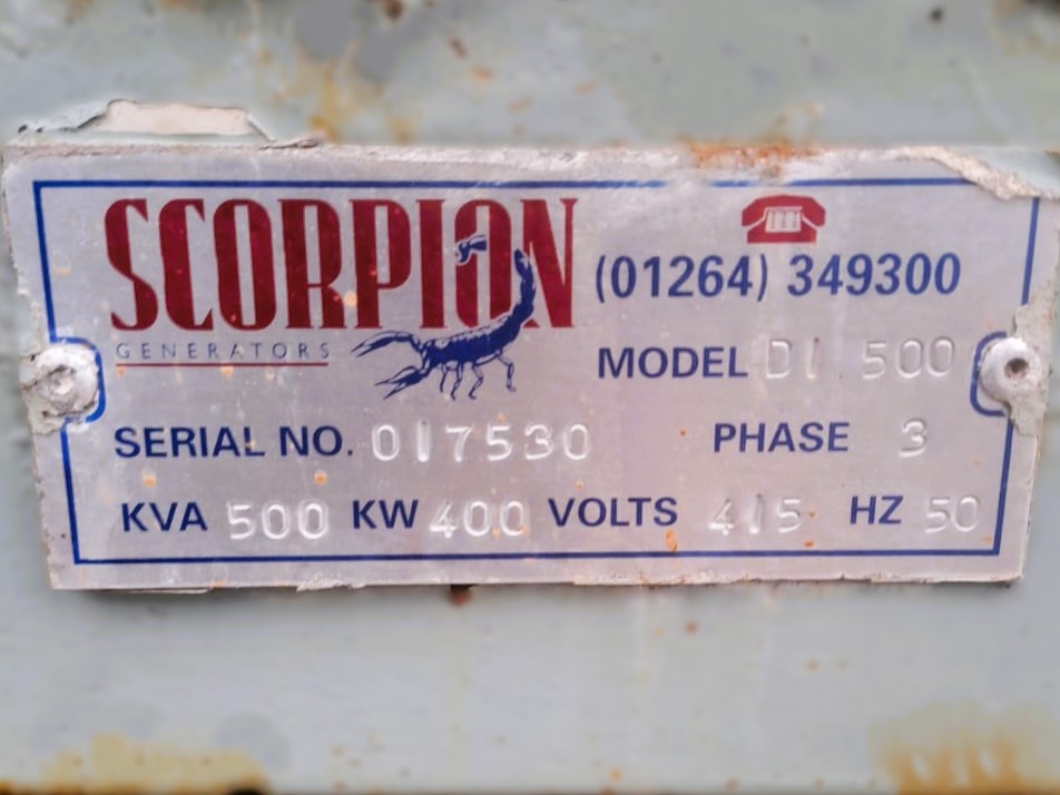 Scorpion 500kVA Diesel Generator