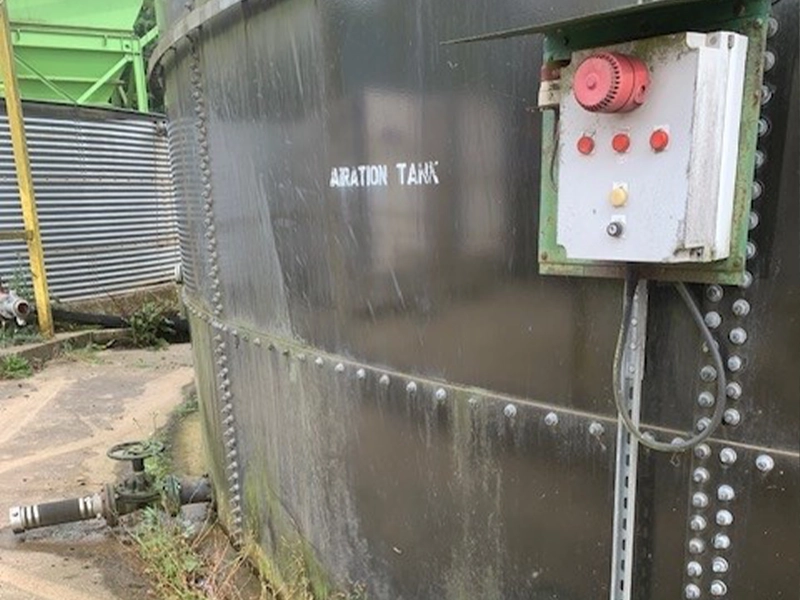 Water Treatment Tanks from Vegetable Washing Plant