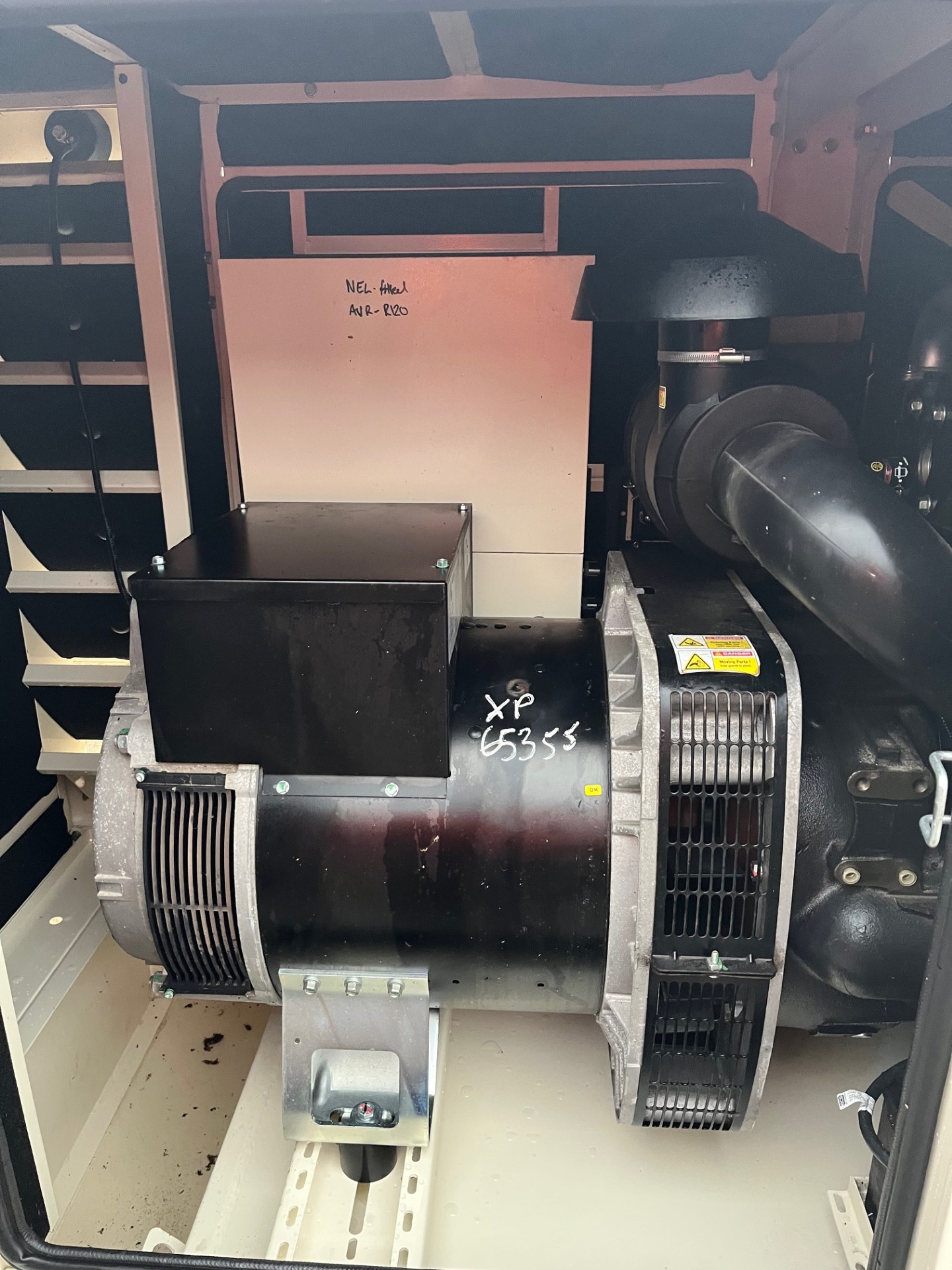 Used Teksan Perkins 88kVA Diesel Generator inside