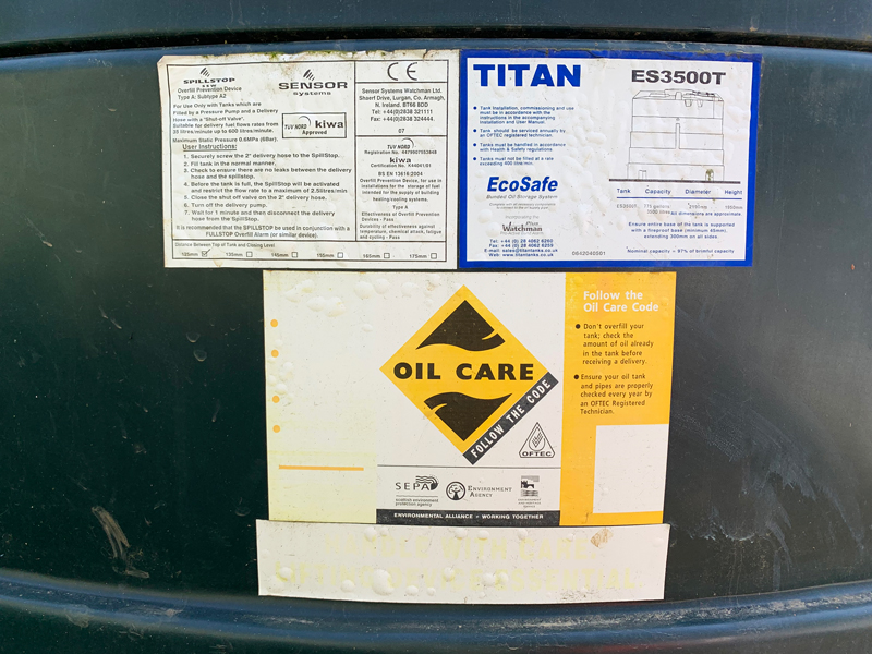 Kingspan Titan EcoSafe ES3500T 3,500 Litre Plastic Oil Tank