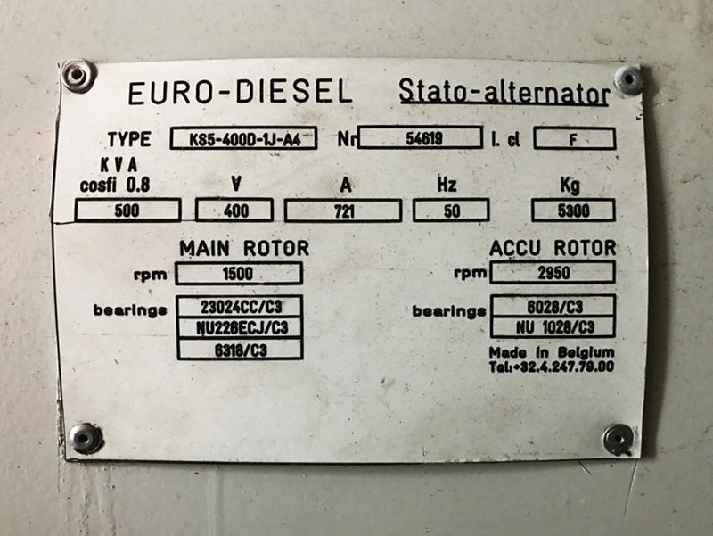 Used Euro Diesel Deutz Diesel Generator 550kVA