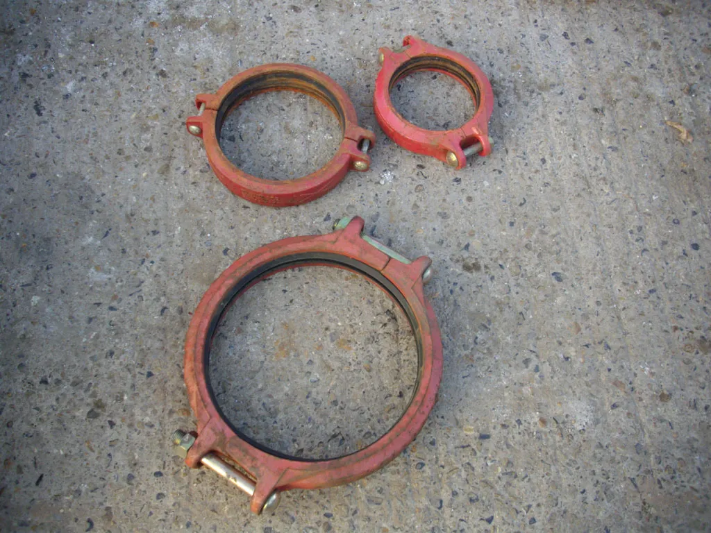 Used Fire Pump Ring Main Pipe Clamps