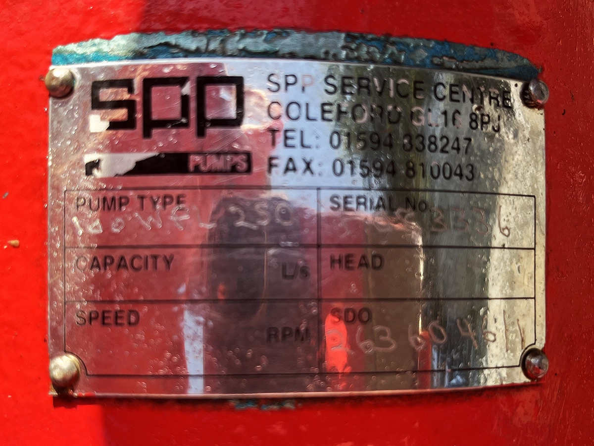 Used SPP 100WPL250 Fire Pump