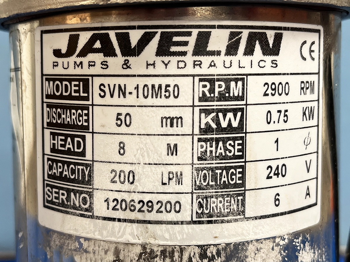 Javelin SVN-10M50 Submersible Pump