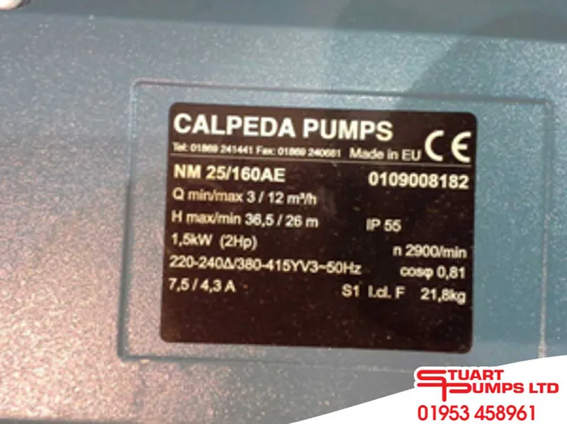 Nearly New Calpeda NM25/160AE Pump