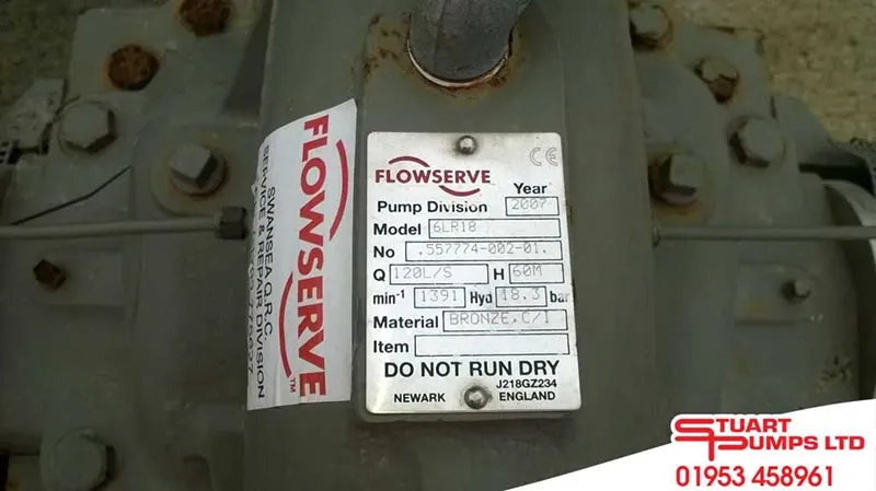 Used Flowserve 6LR18 Split Case Pump