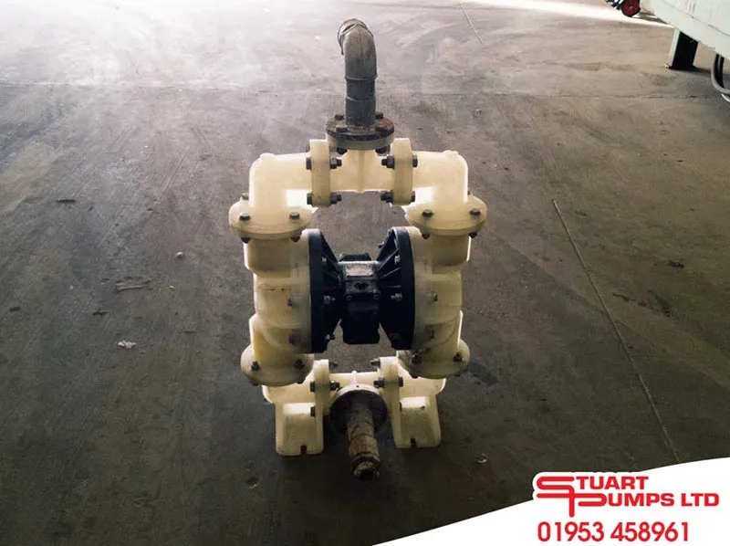 Used Versamatic 2” non-metallic non bolted Diaphragm Pump