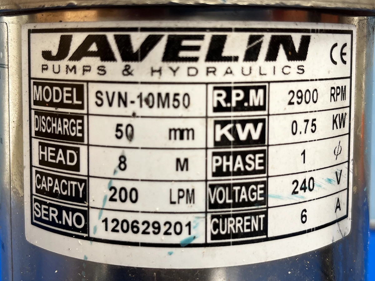 Javelin SVN-10M50 Submersible Pump