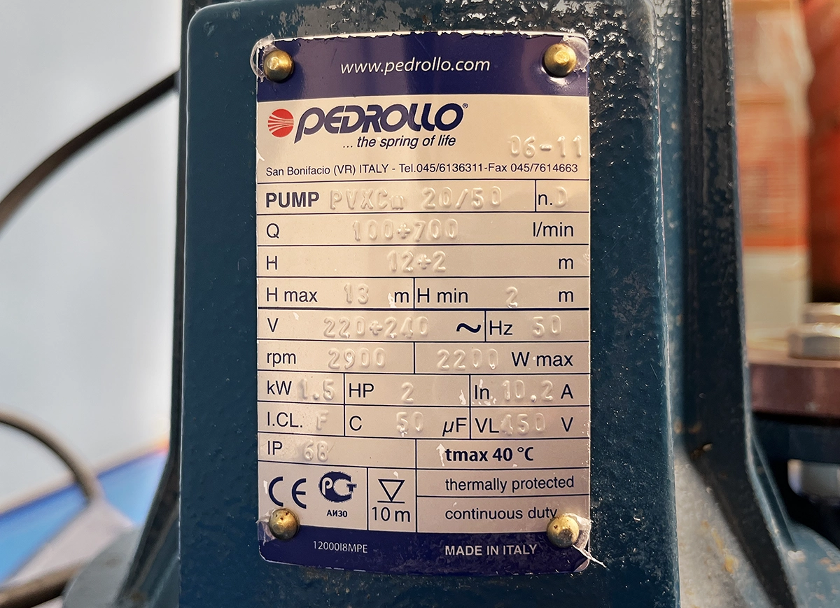 Used Pedrollo PVCM20/50 Submersible Pump