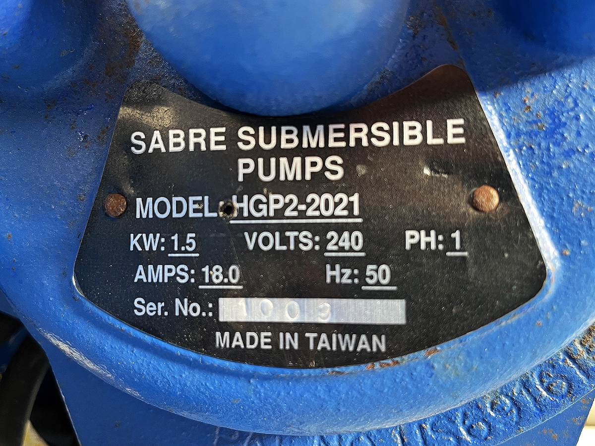 Used Sabre HGP2-2021 Submersible Cutter Pump