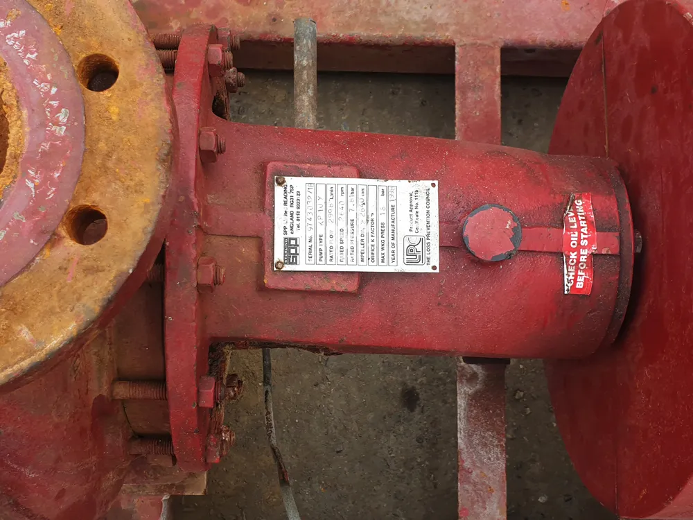 Used SPP KP10X LPCB Approved Fire Pump