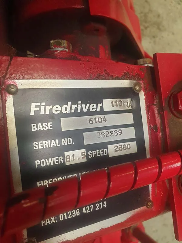 Used SPP KP10X LPCB Approved Fire Pump