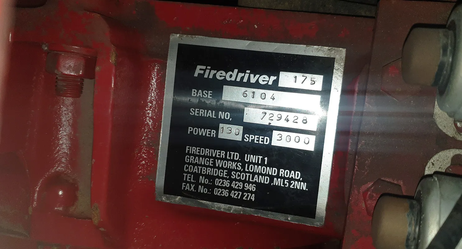 Used SPP TD15A LPCB Approved Fire Pump