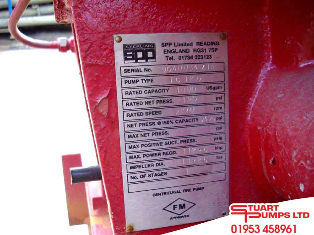 Used SPP TC12G Split Case Fire Pump