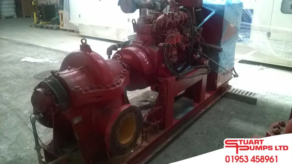 Used SPP TD20E LPCB approved split case fire pump