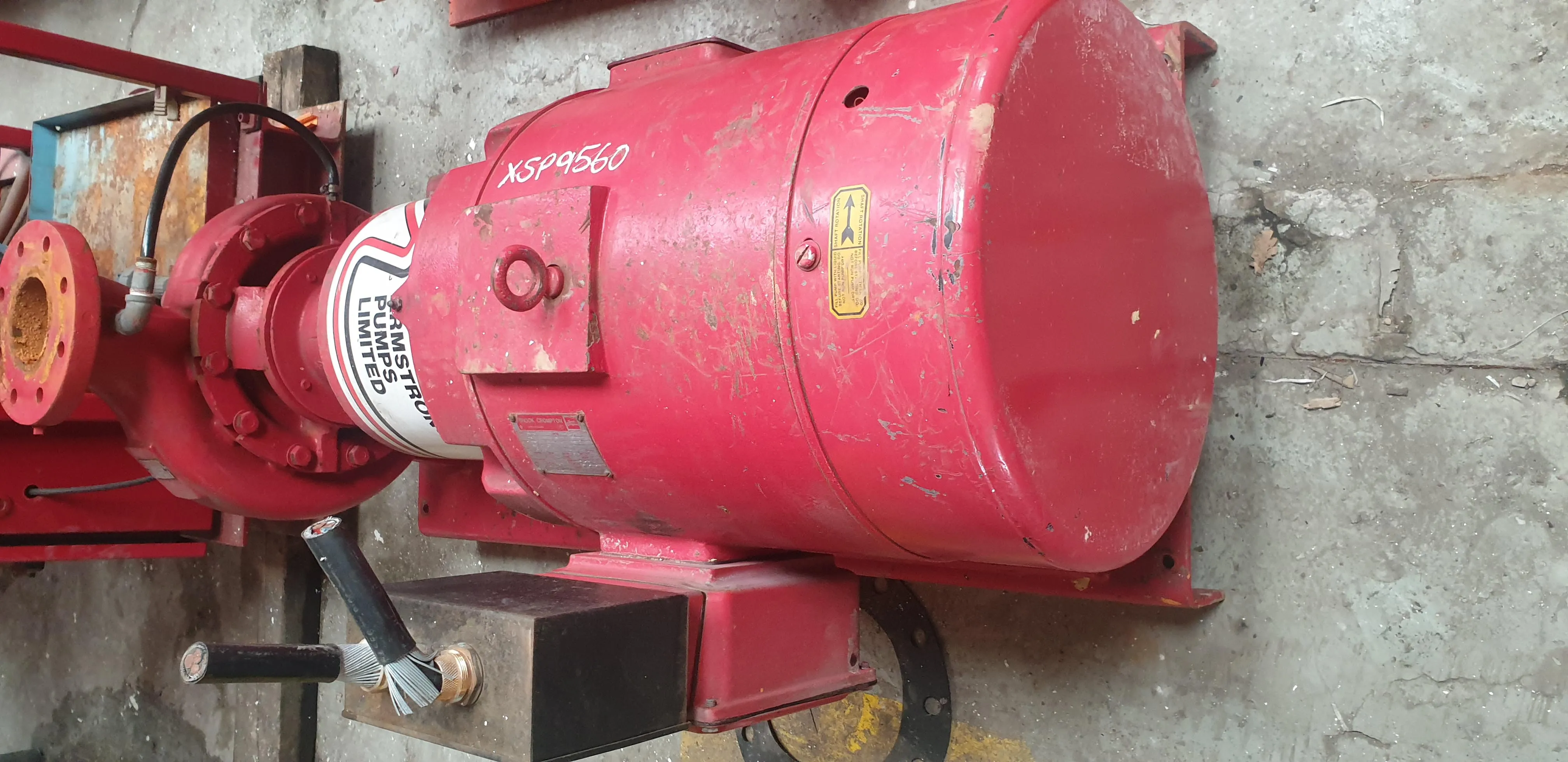 Used Armstrong 100-80DLC LCPB approved fire pump